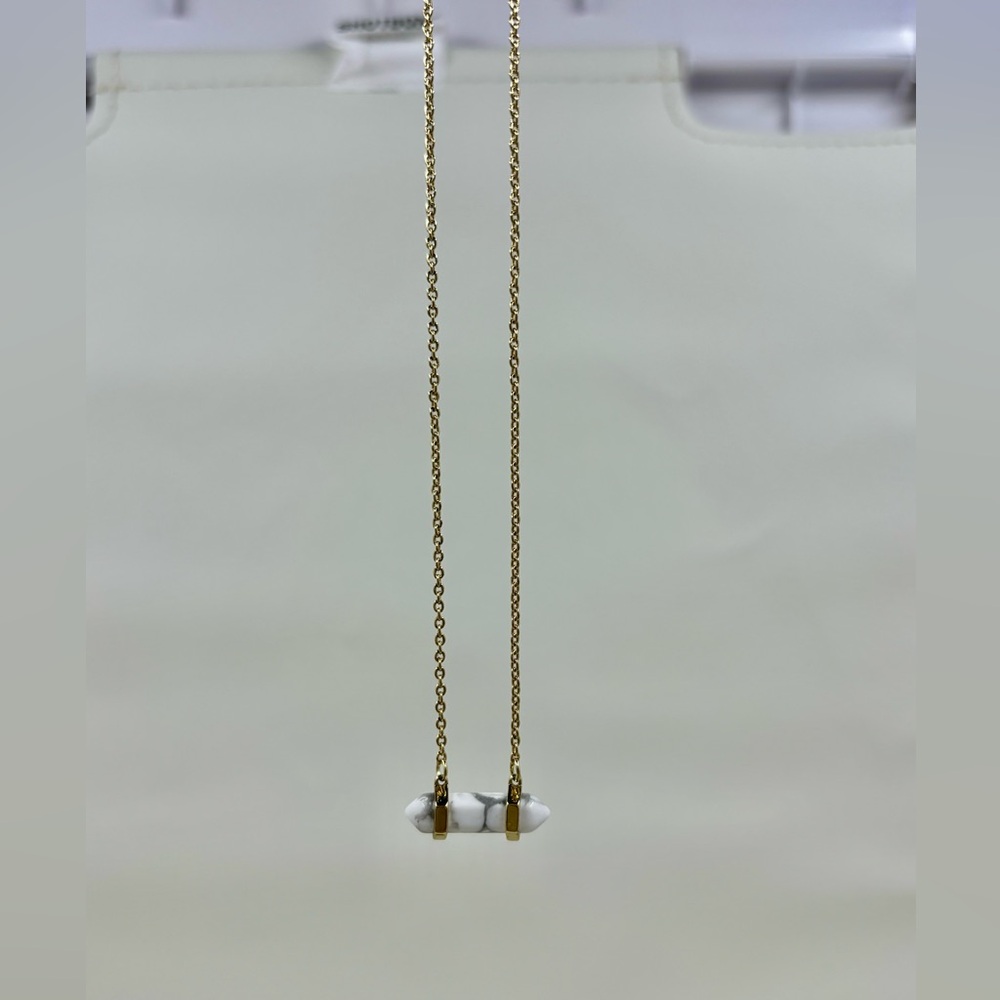 NEW Origami Owl Howlite Crystal “Patience”Necklace 15.5”-18.5” NIB
